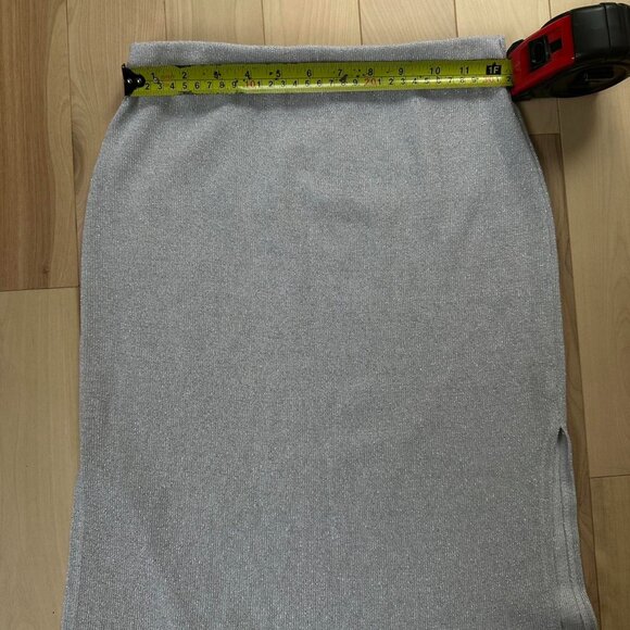 Le Château Women's Grey and Silver Skirt - Picture 6 of 8